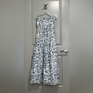 SIR the label, blue and white floral maxi dress, S